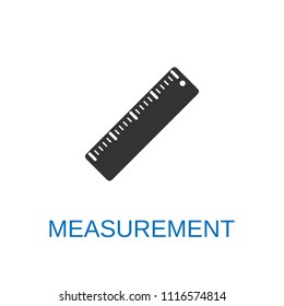 Measurement icon. Measurement symbol. Flat design. Stock - Vector illustration