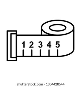 Messsymbol in trendigem Umriss-Design. Vektorgrafik einzeln auf weißem Hintergrund.