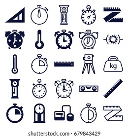 Measurement Icons Set Set 25 Measurement Stock Vector (Royalty Free ...