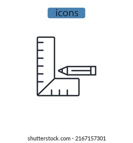 Measurement icons  symbol vector elements for infographic web