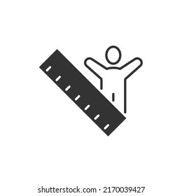 Símbolo de iconos de medida elementos vectoriales para web infográfica