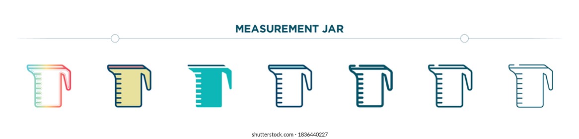 measurement jar icon designed in gradient, filled, two color, thin line and outline style. vector illustration of measurement jar vector icons. can be used for mobile, ui, web

