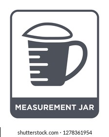 measurement jar icon vector on white background, measurement jar trendy filled icons from Bistro and restaurant collection, measurement jar vector illustration