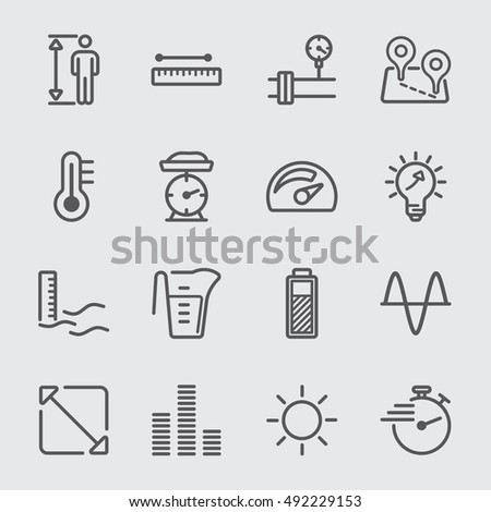 Measurement line icon
