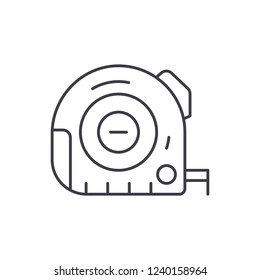 Measurement line icon concept. Measurement vector linear illustration, symbol, sign