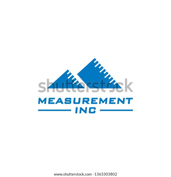 measurement mountain logo ruler icon sign symbol\
vector eps 10