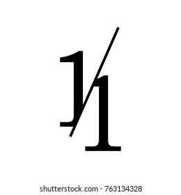 measurement numeral one on one