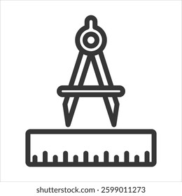 Measurement Outline Icon Vector Illustration