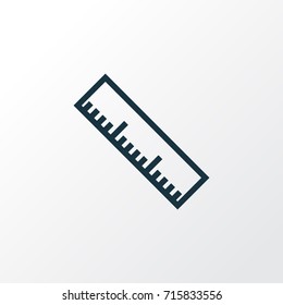 Measurement Outline Symbol. Premium Quality Isolated Ruler Element In Trendy Style.