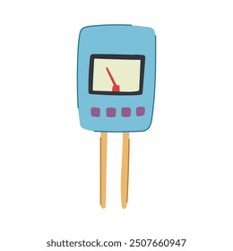 measurement ph meter cartoon. probe sensor, accuracy precision, digital analog measurement ph meter sign. isolated symbol vector illustration