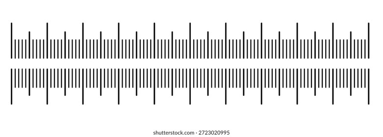 Gráfico de Regla de medición que muestra una escala de 10 centímetros con marcas numéricas claras. Concepto de medición de longitud simple y precisa adecuado para matemáticas, educación, costura, dimensionamiento y uso de diseño técnico.