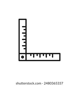Measurement Ruler Combined Icon for Design and Engineering Tools