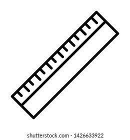 measurement ruler in school icon vector