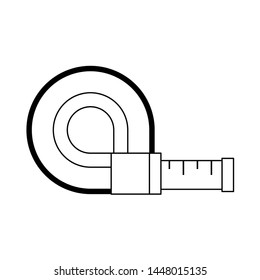 measurement tape contruction tool isolated symbol vector illustration graphic design