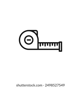 Measurement tape icon isolated on white background