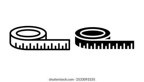 Estilo de linha do ícone da Fita de Medida. EPS10