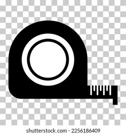 Measurement tape icon, measure tool concept design symbol, instrument flat vector illustration .