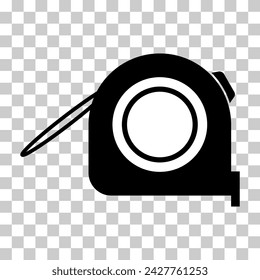 Measurement tape icon, measure tool concept design symbol, instrument flat vector illustration .