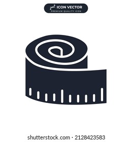 Measurement tape icon symbol template for graphic and web design collection logo vector illustration