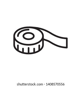 measurement tape icon vector template