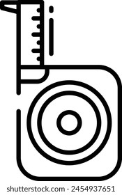 Measurement Tape outline icon vector illustration