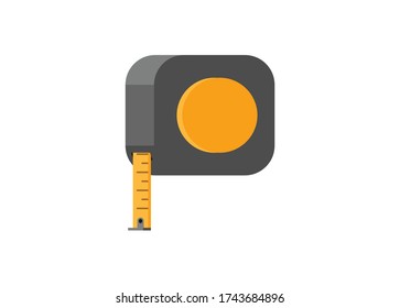 Cinta de medición. Ilustración plana simple.