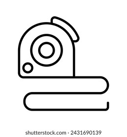 Measurement Tape vector design, an instrument for measuring, inches tape icon