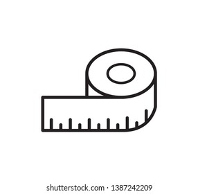 Measurement tape vector style flat trendy