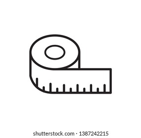 Measurement tape vector style flat trendy