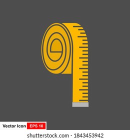 Measurement tape vector style flat trendy