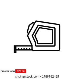 Estilo vectorial de cinta de medida trendy plana