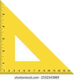 Fita de medição, fita triangular amarela, Escalas em polegadas e CM, medir fita de Tailor, ferramenta de medição amarela