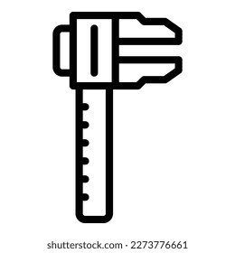 Measurement tool icon outline vector. Work maker. Making process