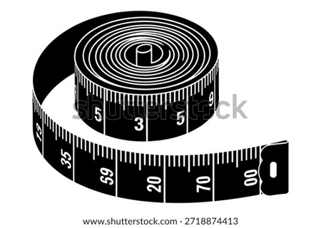 Measurement tool icon tape measure vector illustration
