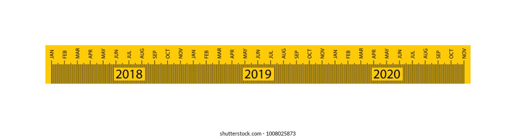 Measurement tool with months and years.