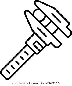Herramientas de medición Línea de diseño de iconos de Vector