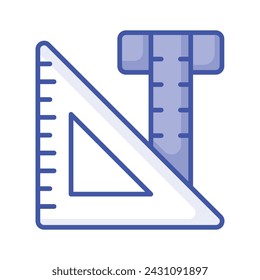 Measurement tools, rulers vector design in trendy style