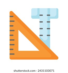 Measurement tools, rulers vector design in trendy style