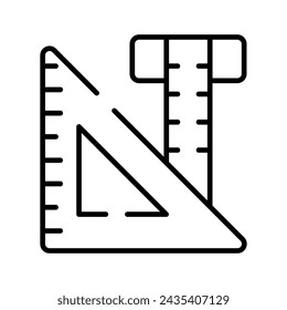 Measurement tools, rulers vector design in trendy style