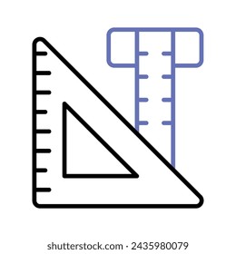 Messwerkzeuge, Lineale Vektor-Design im trendigen Stil