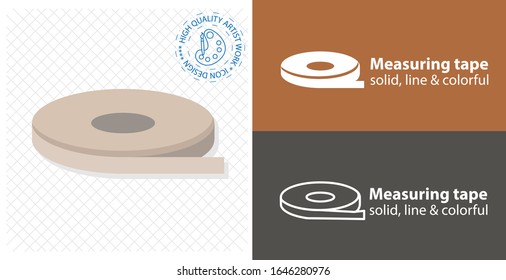 Measurement transparent flat icon. line icon