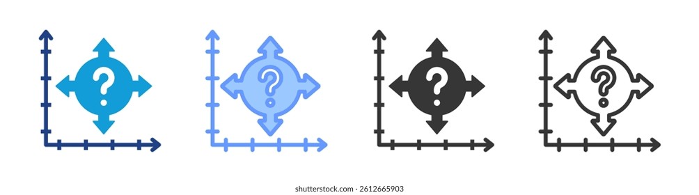 Measurement Uncertainty icon set multiple style collection