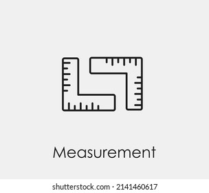 Measurement vector icon. Editable stroke. Symbol in Line Art Style for Design, Presentation, Website or Apps Elements, Logo. Pixel vector graphics - Vector