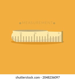 Measurement vector illustration on yellow background