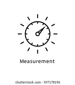 Measurement Vector Line Icon 