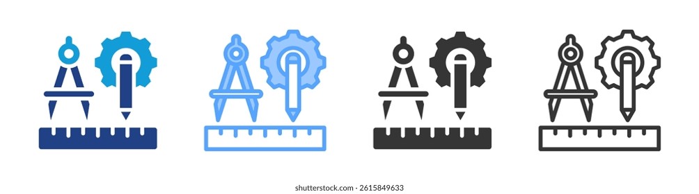 Measurements icon set multiple style collection