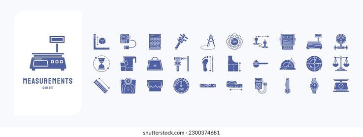 Measurements, including icons like Calculator, Caliper, Compass, Degree and more