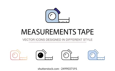 Measurements Tape icon design with white background stock illustration