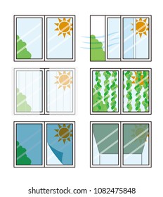 Measures against heat of windows