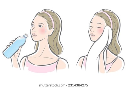 Measures against heat. Women. Beauty. 
